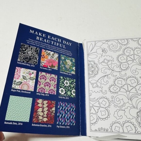 Vera Bradley Color Beautiful Coloring Book VB Designs Made Colorable 2017 1st Ed - Picture 7 of 14